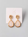 FASHION MARBLE GOLD EARRINGS - The Garment Garden Boutique