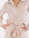 WOMEN'S LONG SLEEVE TOP & BUTTON CLOSURE PANTS TRIM DETAILED 2PC. SET**PLEASE CHOOSE COLOR