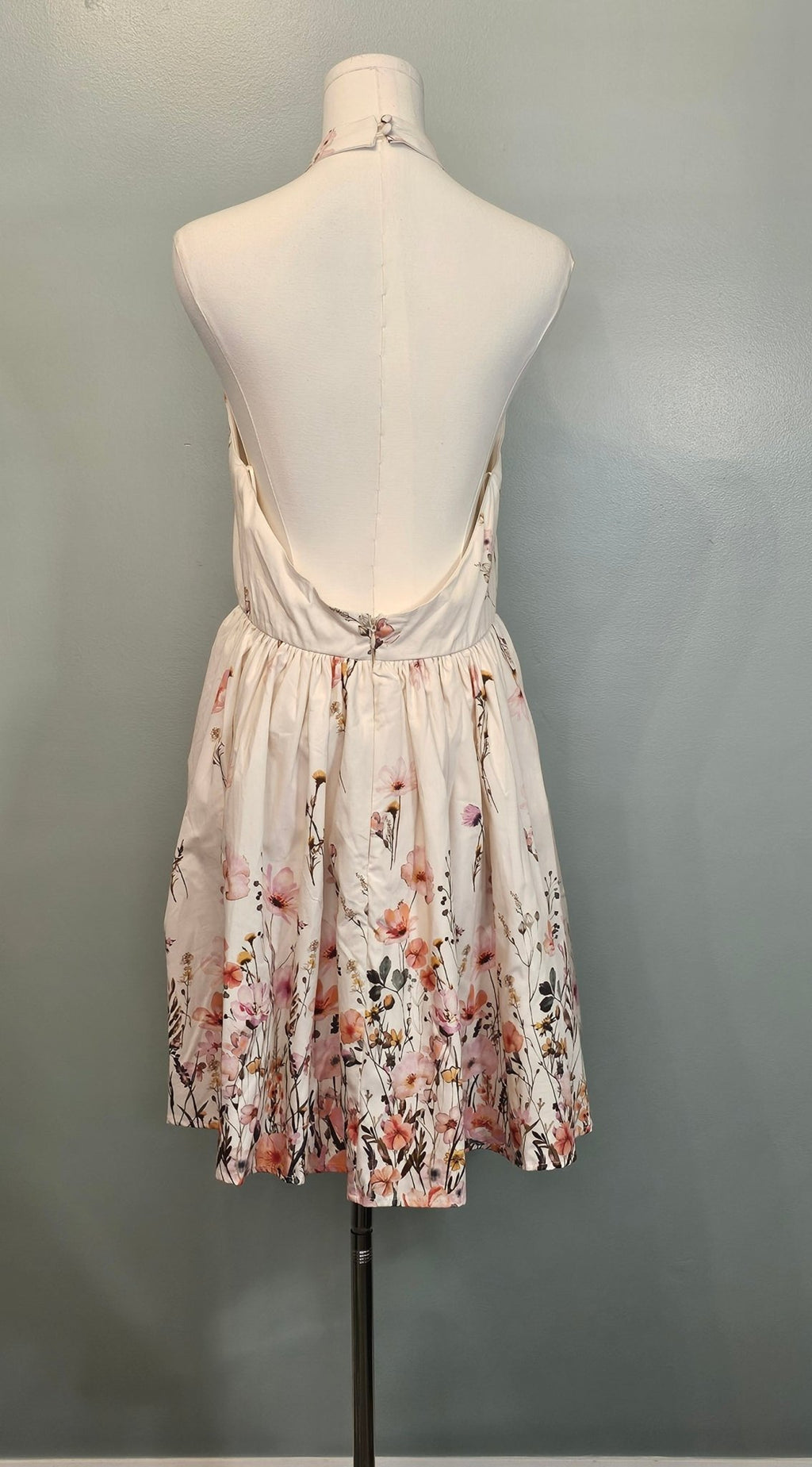 Altar'd State Blush Botanical Floral Halter Mini Dress - The Garment Garden Boutique