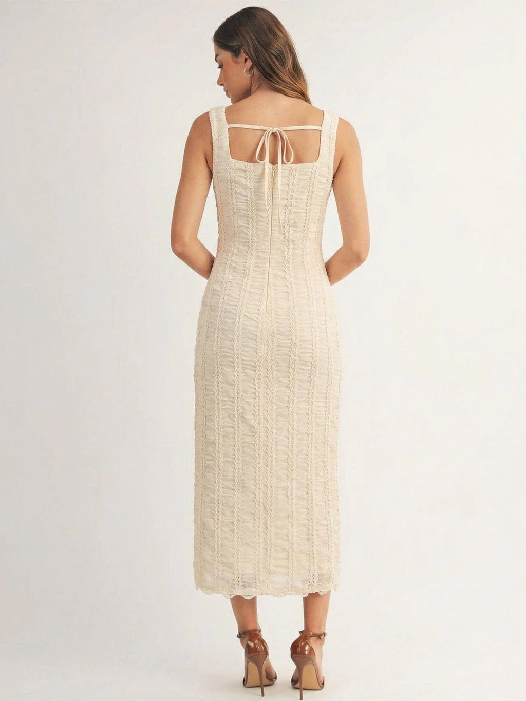 Just Me Two-Piece Blazer & Sleeveless Midi Dress Set - The Garment Garden Boutique