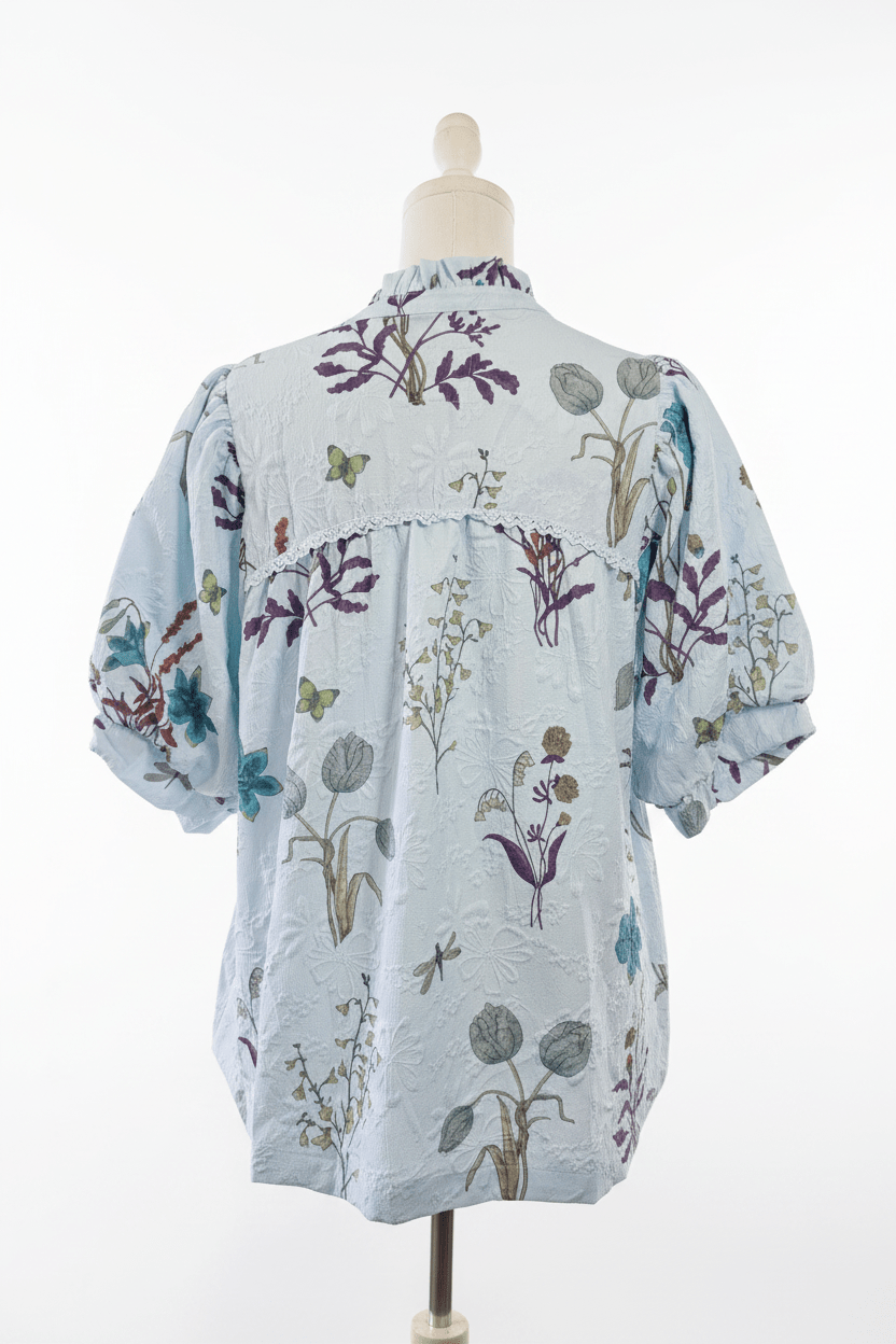 Back view - Botanical Butterfly Tunic