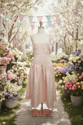 Blush Floral Embroidered Midi Dress by For Love & Lemons - The Garment Garden Boutique