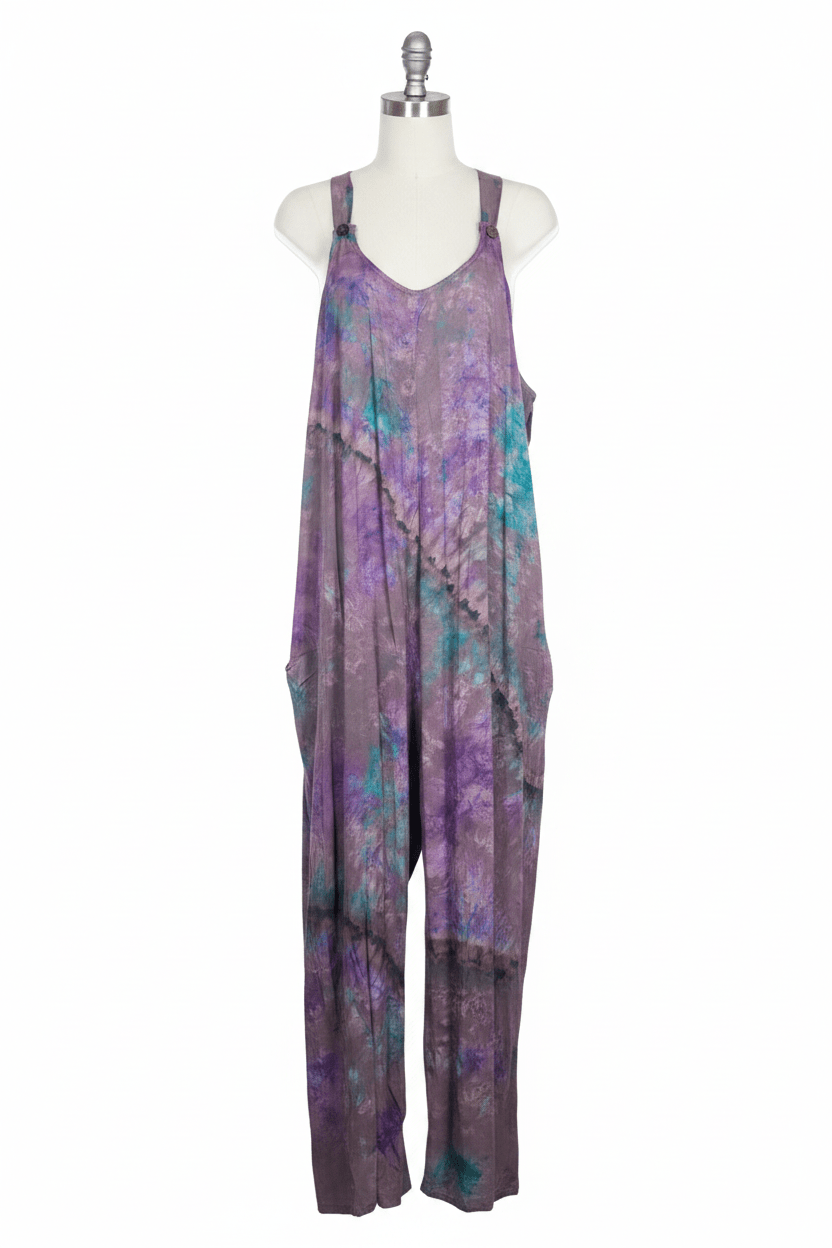 Jaded Gypsy Tie-Dye Boho Maxi Jumpsuit - The Garment Garden Boutique