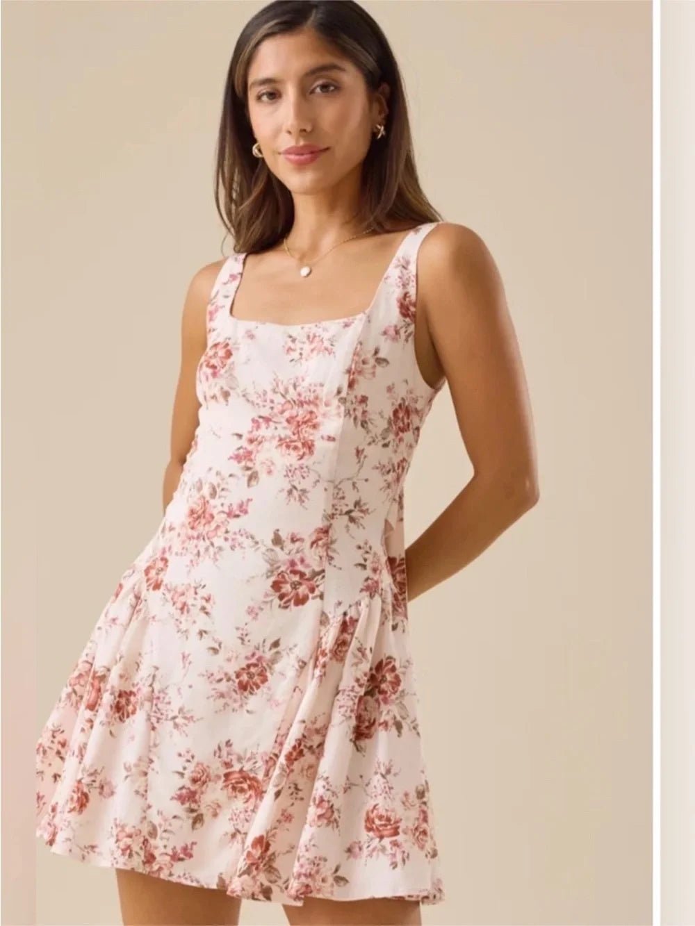 Altar'd State Kellin Floral Mini Dress w/ Bow detail - The Garment Garden Boutique