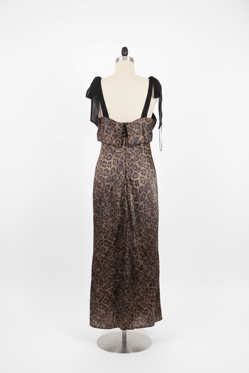 Arose Leopard Overlay Maxi Dress - The Garment Garden Boutique