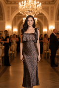 Arose Leopard Overlay Maxi Dress - The Garment Garden Boutique
