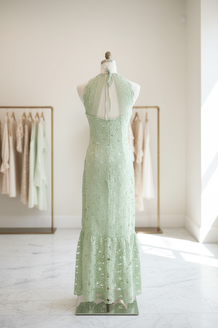 Garden Lace Maxi Dress – Wedding Guest & Garden Party Dress - The Garment Garden Boutique