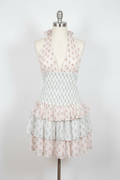 Altar'd State Mixed Floral Halter Tiered Ruffle Mini Dress - The Garment Garden Boutique