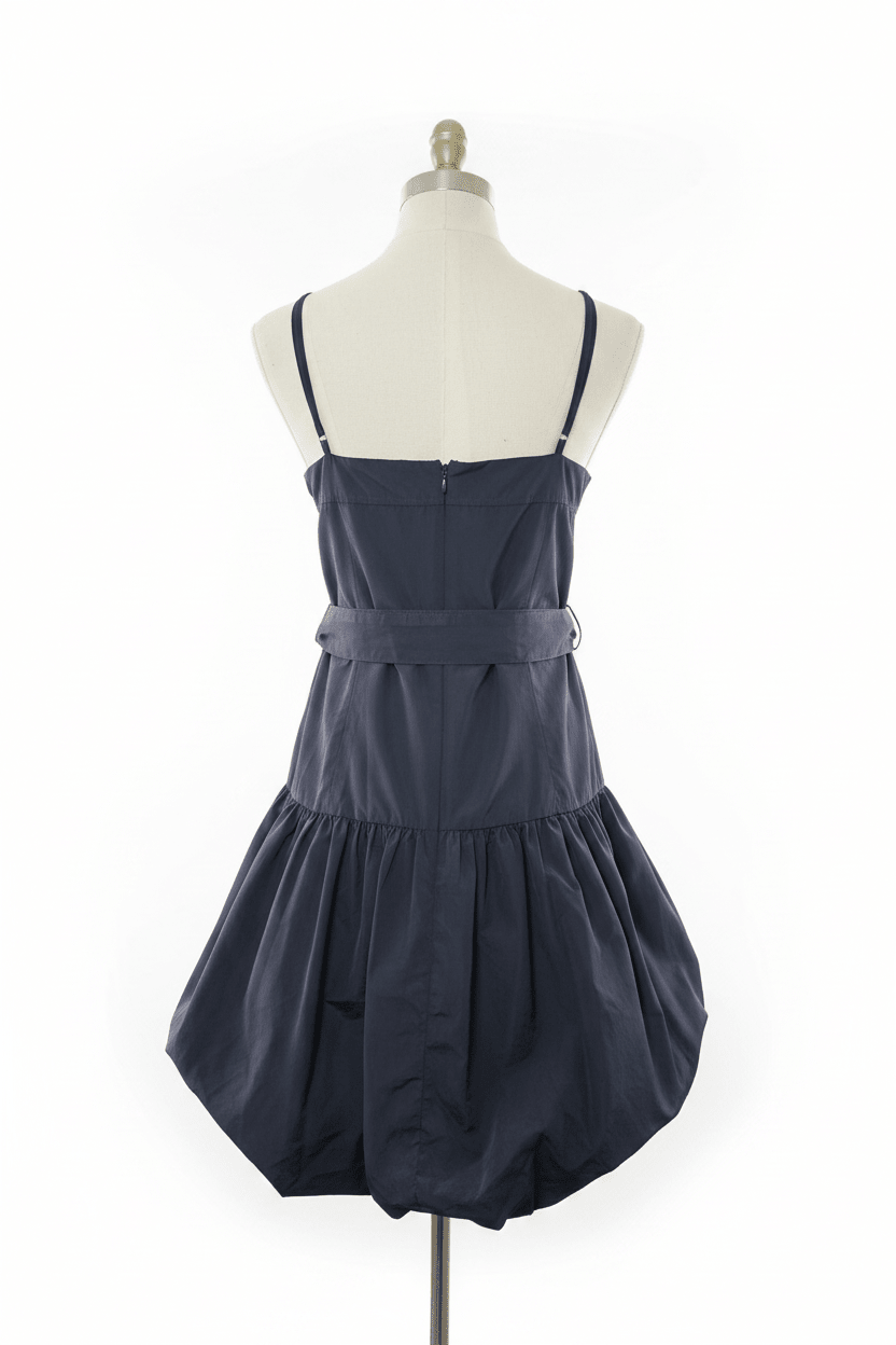 DKNY Black Bubble Hem Belted Dress - The Garment Garden Boutique