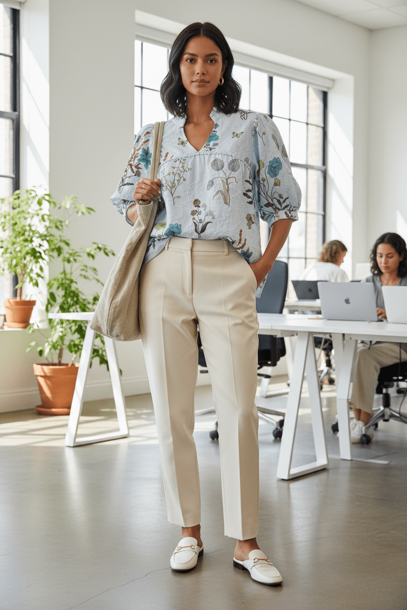 Office Style - Botanical Tunic